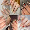 120Pcs Gold Nail Charms Set, Cross Nail Art Jewelry 3D Heart Crystal Rhinestone Gold Rose Charms Virgin Mary Nail Gems, 3D Y2K Nail Charms Luxury Nail Decoration Manicure Design Craft DIY Decoration