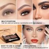Brow Powder Kit,Long-Lasting Waterproof Two Colors Brow Filler Get Full Defined Natural Brows,Eye Brow Contour Palette with Double-ended Eyebrow Brush,sombra para cejas - Dark Brown+Light Brown