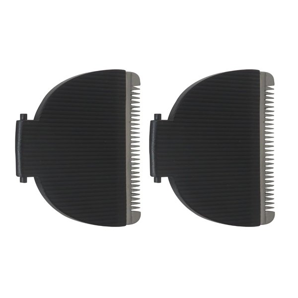 2 Pack Upgraded Replacement Blades for Meridian Trimmer, Hygienic Ceramic Replacement Blades for Meridian Body Trimmer (Onyx & Sage), Black