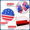 WRBAJIS 4th of July Bow Headband Independence Day Hair Bows Hair Band American Flag Patriotic Hair Accessories for Women Girls Party Favor (Red)