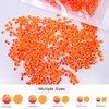RODAKY 5000Pcs Resin Rhinestones，2MM Orange AB Round Flatback Jelly Rhinestones for Crafts DIY Crystal Gems Shiny Diamond for Nails Design Rhinestones Bulk Tumblers Face Makeup Clothes Shoes