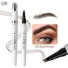 3D Waterproof Microblading Eyebrow Pen,Micro 4 Tip Brow Pen,Long-lasting Natural Eyebrow Magic Pen, Waterproof&Smudge-proof Creates Natural Looking Brows (Dark brown)