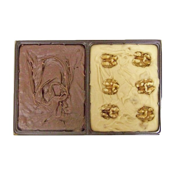 Home Made Creamy Chocolate/Maple English Walnut Fudge - 24 OZ Gift Box