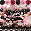 Retirement Party Decorations for Women, Rose Black Retirement Decorations for Women Include HAPPY RETIREMENT Balloons Banner Paper Pompons Retired Backdrop Tablecloth Cake Toppers