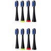 Pursonic 8 Pack Replacement Brush Heads for S750 (Black)
