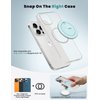 Ciencimy MagPlate [Compatible with MagSafe] Phone Grip Stand Holder, Finger Grip Kickstand Designed for iPhone 16 15 14 13 Plus Pro Max and All Phone (Sky Blue)