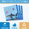WERNNSAI Shark Party Supplies Set-33 Pcs Blue Ocean Birthday Party Decorations Disposable Under The Sea Party Tablecloth Plates Napkins for Boys Baby Shower Ocean Shark Theme Party Serve 16 Guests