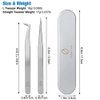 FERYES Lash Extension Tweezers Set(2 PCS),Straight and Curved Pointed Tip Tweezers for Eyelashes Extensions or 3D 6D Volume Mink Isolation,Professional Stainless Steel Eye Lash Application Tweezer