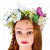 Alove Ditto Dark Pink and White Butterfly Flowers Rose Headband Hair Wreath Floral Garland Crown Headpiece