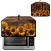 Doojoayie Sunflower Toaster Cover 4 Slice Kitchen Appliance Covers 18.5"x14.5"x 9" Small Appliance Dust Protector with Top Handle Easy to Storange