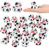 Poen 12 Pcs Cow Ducks Mini Cow Rubber Duck Bulk Cowboy Rubber Duck Fun Cow Print Duck Baby Bath Toy Cow Theme Baby Shower Birthday Bathtub Party Favors Swimming Pool Party Decorations