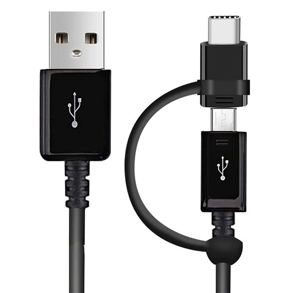 VOLT PLUS TECH Dual USB-C + MicroUSB [2Pack] Switch Cable Compatible with Blackview Oscal Pad 10 Provides All Around True Dual USB Fast Quick Charging Speeds