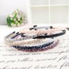 AKOAK Fashion Super Shiny Women Two Rows Black Crystal Beads Headband Girls Headwear Rhinestone Beaded Hair Band Hair Accessories