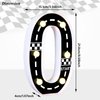 Racing Car Light up Numbers Checkered Birthday Decorations Happy Birthday Light up Sign Racetrack Inspired Decor Cars Theme Birthday Party Decorations Racing Party Supplies (Number 0)
