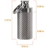 Keychain Pill Holder (2 Pack), Titanium Minsize Waterproof Pill Container/Case for Purse or Pocket, Portable Small Pill Box Organizer Pill Fob Medicine for Outdoor Travel Camping