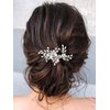 Catery Crystal Bride Wedding Hair Comb Silver Side Combs Bridal Hair Piece Clips Headpiece Hair Accessories for Women and Girls