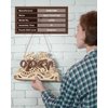 ROBOTIME LK506 Open Closed Sign 3D Puzzle, Mechanical Wooden Model to Build for Beginners, Wooden Puzzles for Adults & Teens, Home Office Cafe Aesthetic Decor Unique Gift