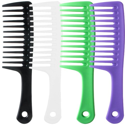 4Pack Combs for Women and Man,Professional Combs for Hair Stylist,Fine and Wide Tooth Styling Comb for All Hair Types,Premium Carbon Fiber Hair Comb Set for Teasing and Parting #C319 (4pcs Color08)