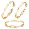 3 Pack Roman Laurel Leaf Crown Tiara Greek Leaf Headband, Roman Head Wreath Leaf Crown Goddess Costume Accessories for Girls Women Halloween Party Accessories