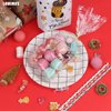LOMIMOS Christmas Cellophane Treat Bags,Clear Plastic Candy Cookie Packing Bags with Twist Ties for Party,120pcs