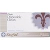 KingSeal Light Duty Poly Disposable Gloves, Powder-Free, Latex-Free, Size Medium - 1 Box of 500 Gloves By Weight