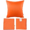 Thmyo 4-Pack 100% Cotton Comfortable Solid Decorative Throw Pillow Cases Square Cushion Cover Pillowcases Sublimation Blank Pillow Cover Halloween Fall Orange DIY Throw Pillowcase(18x18inch/45x45cm)