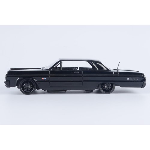 Motor Max New 1:24 W/B American Classics Collection - Black 1964 Chevrolet Impala Hardtop Diecast Model Car