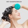 Hair Scalp Massager Shampoo Brush 2 Pack, Scalp Scrubber with Soft Silicone Bristles, Waterproof Hair Scrubber for Both Wet Dry Hair, Head Massager Scalp for Men Women Kids Pets (Pink & Green)