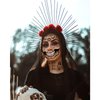 4 Sheet Scary Halloween Face Tattoos for Women Men, Fake Wound Scars Witch Zombie Makeup Kit for Girls Boys, 3D Spider Web Face Tattoo Sticker Dia de los Muertos Day of the Dead Face Paint