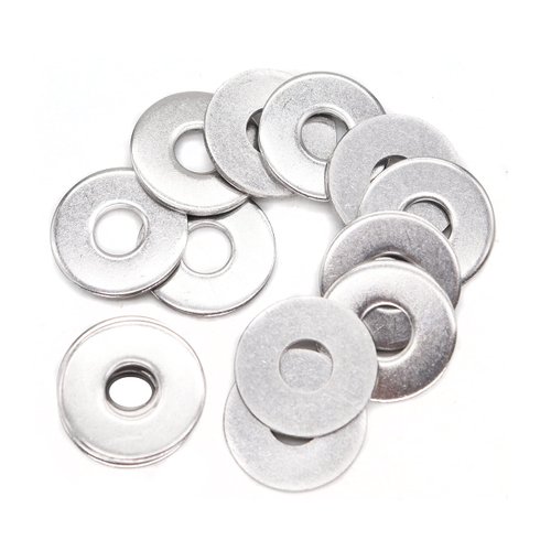 binifiMux 50pcs M6 Flat Washers(OD=18mm, 1.5mm Thickness), 304 Stainless Steel / 18-8, Plain Finish