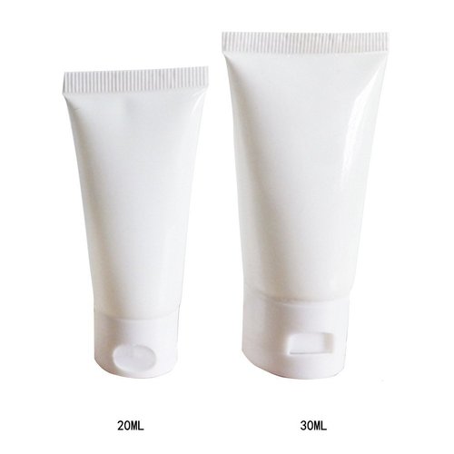 QUUPY 24PCS 30ML/1oz Empty Refillable Cosmetic Squeeze Tube Bottle Containers Jars Pot With Flip Cap For Makeup Shampoo Facial Cleanser Body Cream Shower Gel Liquids Lip Gloss (White)