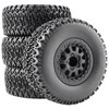 GDOOL 4-Pack 1:10 RC Rubber Car Tires On Road Tyres 12mm Hex Plastic Wheels Rims for Racing TT01 TT02 XV01 TA06 PTG2 94111 94188 94108 9125 X07 RC Cars