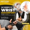 FITTOO Copper Wrist Compression Sleeve, Copper Infused Wrist & Hand Compression Sleeve Brace for Improve Circulation, Relieve Wrist Discomfort,Tendonitis, Sprains, Sports, Gym Workout