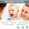 ROARex® All-Natural Eco Friendly Kids Toothbrush Made from Plants - Dinosaurs 4-36m - Baby to Toddler - Blue/Green - 4pk | 1% for The Planet Product