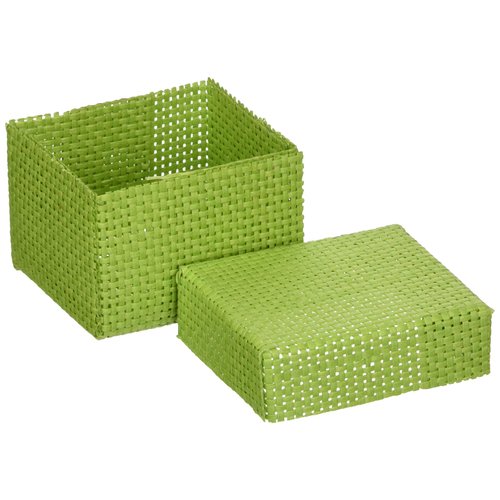 Organic Green 2 Piece Woven Favor Boxes