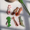 minkissy Cartoon Cute Hair Clips 5pcs Animal Hair Barrettes For Girls Lovely Cat Dog Acrylic Alligator Hairgrip Hair Decorative Headwear Girls Hair Accessories（Random Style）