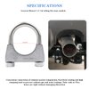 RP Remarkable Power, Stainless Steel U-Bolt Muffler/Exhaust Clamp (1.5")