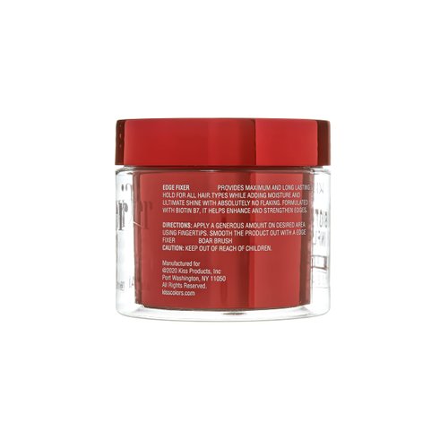 Edge Fixer 24 Hour Maximum Hold Edge Wax No Flaking Biotin B7 Infused Hair Gel 3.38 US fl.oz (Strawberry Acai)