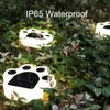 4Pack Paw Print Solar Lights Color Changing Solar Paw Print Lights Outdoor Waterproof, Dog Paw Solar Ground Lights Garden Lawn Landscape Path Lights Dog Print Cat Bear Paw Animal Footprint Yard Lights