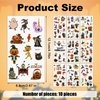 10 Sheets Halloween Temporary Stickers, Various Patterns Halloween Tattoos Waterproof Halloween Tattoo Stickers for Kids Adults Halloween Decorations (Style 1)