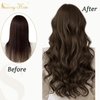 Sunny Tape in Hair Extensions Human Hair Brown Hair Extensions Tape in Chocolate Brown Tape in Hair Extensions for Women 4 Brown 20pcs 50g 16inch