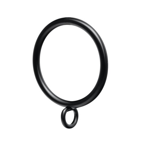 30 PCS Curtain Rings, 1.5 Inch Curtain Rings Metal Drapery Ring for Curtain Rods Black