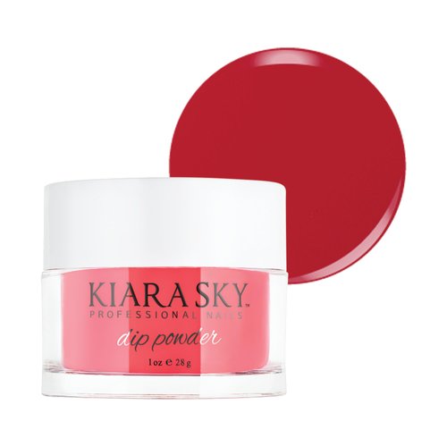 Kiara Sky Long Lasting Nail Dip Powder Red Tones 1 oz, In Bloom Red