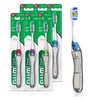 GUM Folding Travel Toothbrush - Compact Head + Tongue Cleaner - Soft Bristled Travel Toothbrushes for Adults 1ct (6pk)