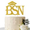Gold Glitter BSN Cake Topper - Nurse/RN Graduation Party Decoration - Nurse Graduation Cake Decorations - Nursing Grad Party Decorations