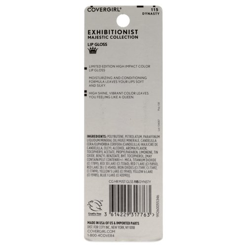 CoverGirl Exhibitionist Majesty Lip Gloss - Dynasty Lip Gloss Women 0.12 oz
