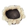 Mokoboho 100% Wool Felt Cat Cave Bed Lotus Handmade in Nepal with Free Mouse Toy Included
