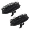 Segbeauty 2pcs Scalp Massage Shampoo Brush, Massage Hair Brush Floriated Shower Comb for Deep Cleaning Hair Men’s Hand Brush Growth Beard Brush Pet Grooming Brushes (Black)