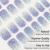 DUKASOU Semi Cured Gel Nail Strips, 28pcs Gradient Love Gel Nail Strips with Any UV Light, Gel Nail Stickers Full Nail Wraps for Women Girls Kids DIY Gift, Include Prep Pads, Nail File&Wood Stick