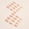 RikView French Tip Press on Nails Medium Length Fake Nails Almond Acrylic Nails Glossy Yellow Nails